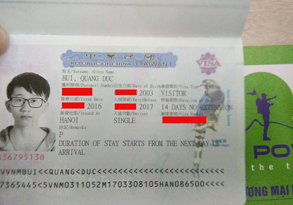 Visa Đài Loan